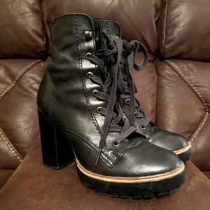Chelsea and Violet lace up black boots, size 8. Used, like new.